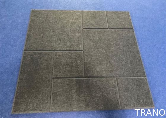 Eco - Friendly Acoustic Felt Tiles , 600mm*600mm*12mm Sound Reducing Ceiling Tiles