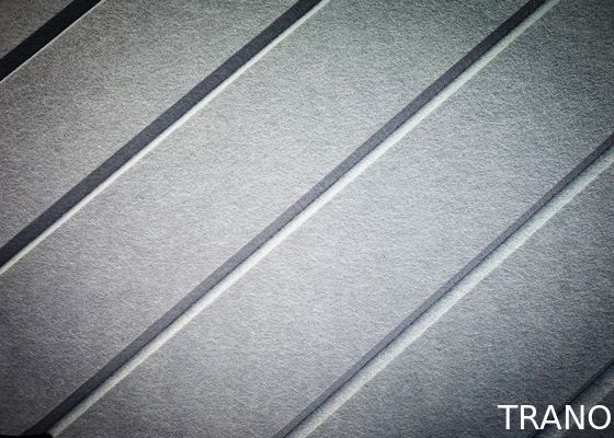 B Level Recycled Decorative Acoustic Wall Tiles , V - Grooved  Sound Dampening Tiles