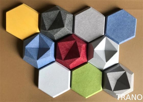 Decorative Sound Dampening Hexagonal Acoustic Panels 3d Music Studio 600mm * 600mm