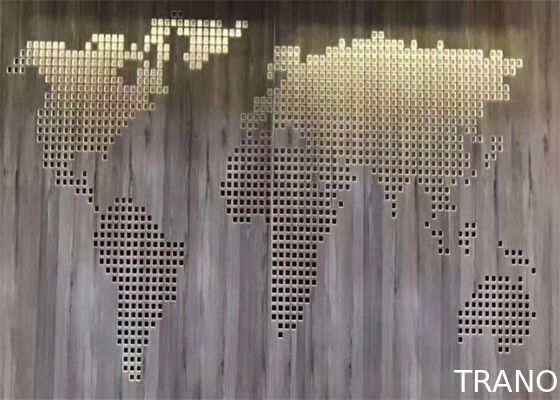 Durable Patterned Polyester Felt Sheets , Wood Grain Commercial Acoustic Panels