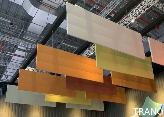 Upholstery Covering Acoustic Ceiling Baffles / Hanging Acoustic Baffles Customized