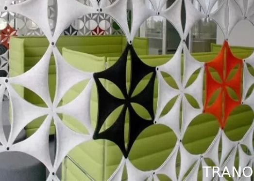 100% Polyester Fiber Upholstery Fabric Wrapped 3D Acoustic Wall Panels GB8624B1