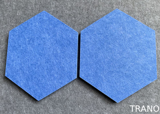 EN13501 12mm Hexagon Sound Absorbing Wall Tiles Decorative Eco Friendly For Sound Studio