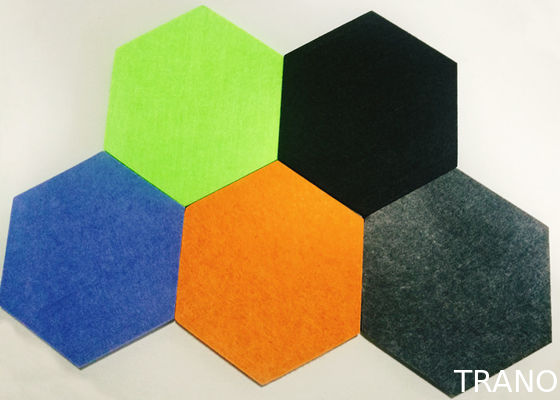 Multicolored Theater Hexagon Sound Absorbing Panels Baffles Nail Installation